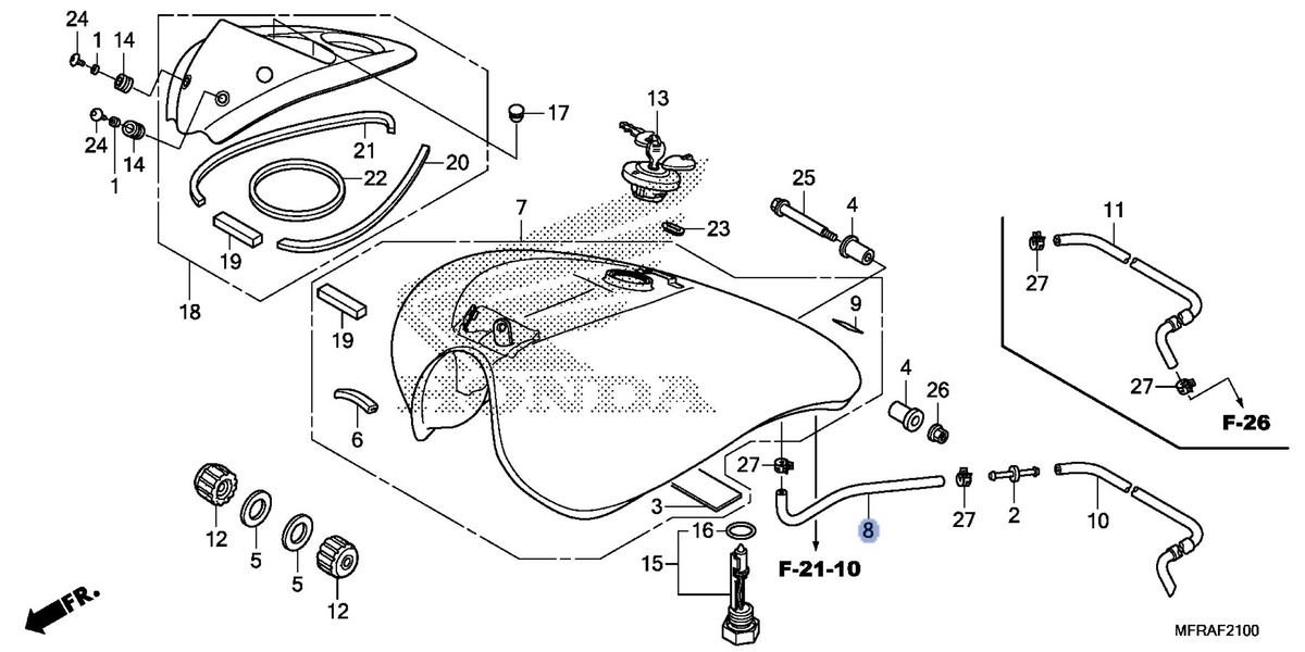 Honda OEM part 17526-MFY-A00