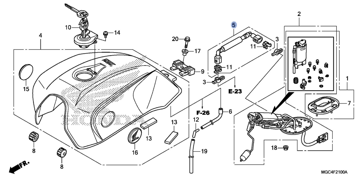 Honda OEM part 17526-MGC-003