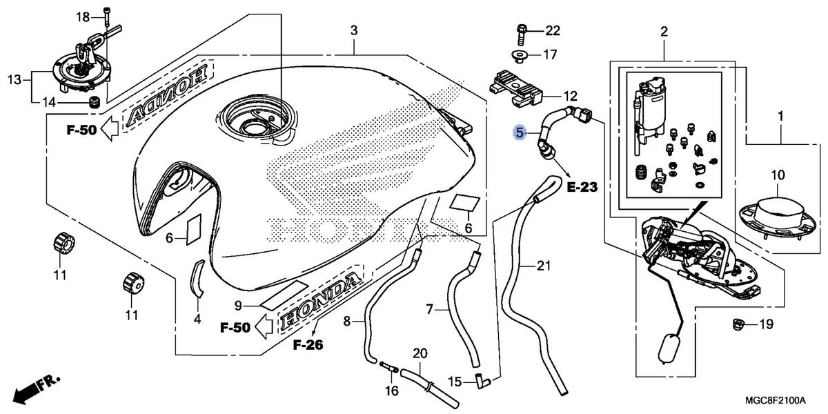 Honda OEM part 17526-MGC-JB1