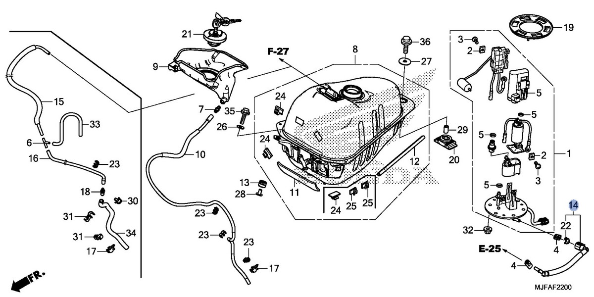 Honda OEM part 17526-MJF-A01