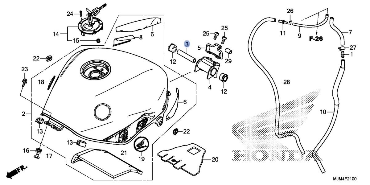 Honda OEM part 17526-MJM-D00