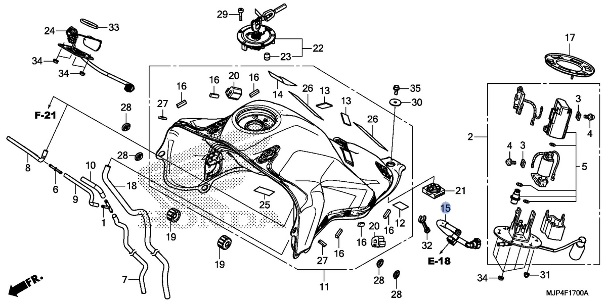 Honda OEM part 17526-MJP-G51