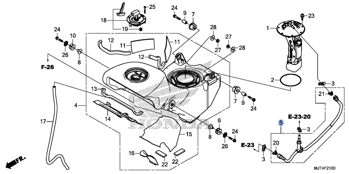 Honda OEM part 17526-MJT-E01