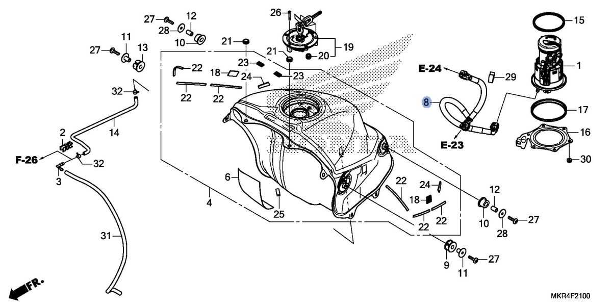 Honda OEM part 17526-MKR-D11