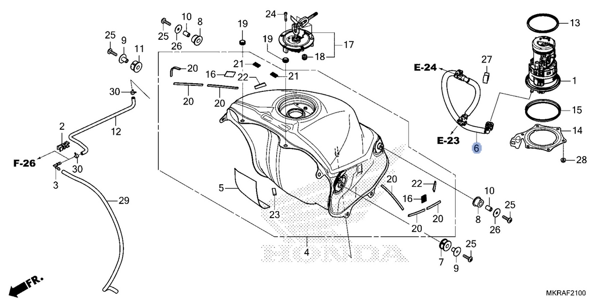 Honda OEM part 17526-MKR-DH1