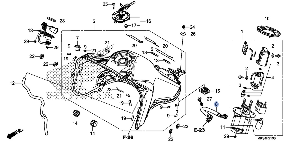 Honda OEM part 17526-MKS-E01