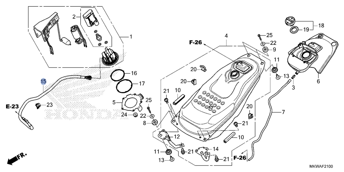 Honda OEM part 17526-MKW-D01