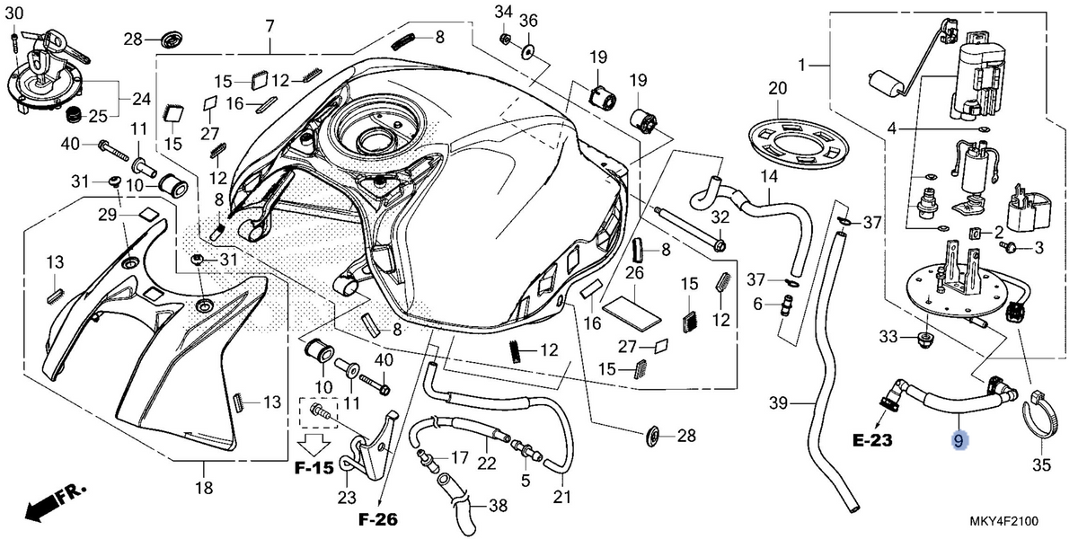 Honda OEM part 17526-MKY-D51