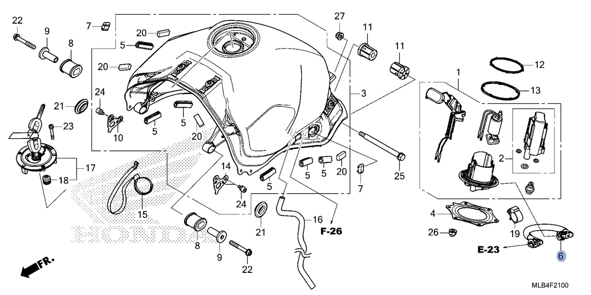 Honda OEM part 17526-MLB-D01
