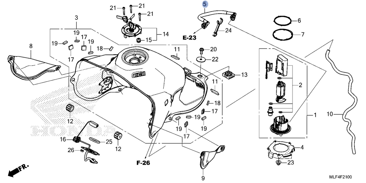 Honda OEM part 17526-MLF-E01