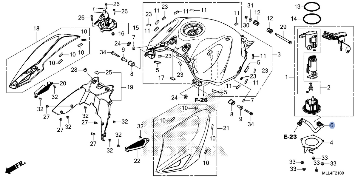 Honda OEM part 17526-MLL-D01