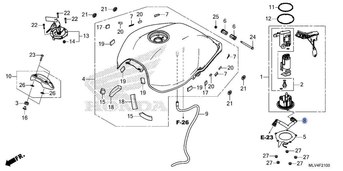Honda OEM part 17526-MLV-J01