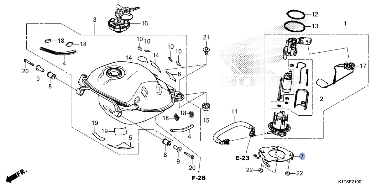 Honda OEM part 17527-K1T-E10