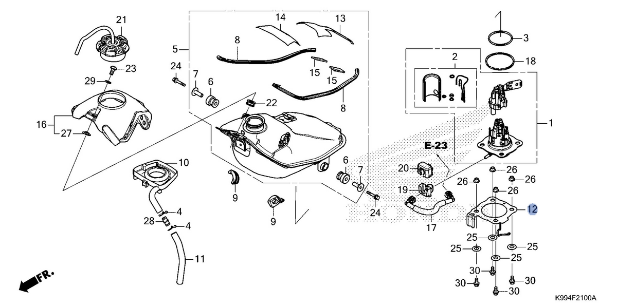 Honda OEM part 17527-K99-A00