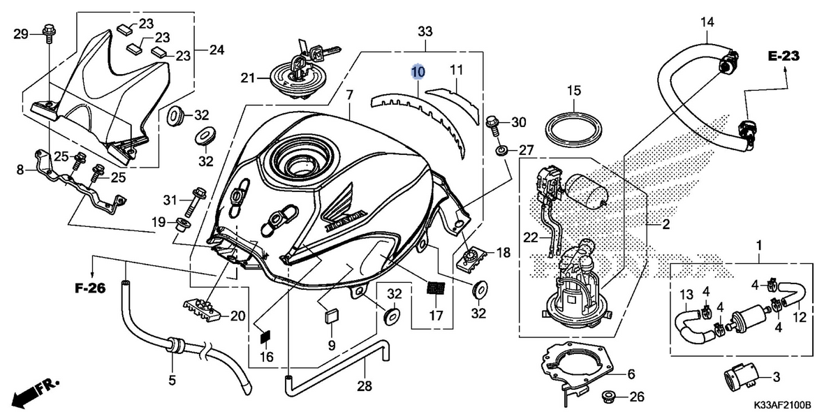 Honda OEM part 17527-KYJ-710