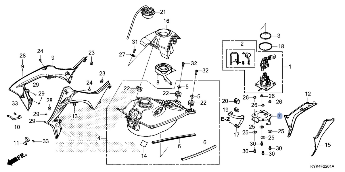 Honda OEM part 17527-KYK-D10