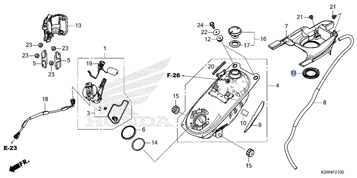 Honda OEM part 17527-KZR-600