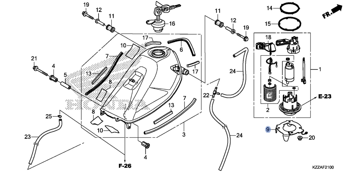 Honda OEM part 17527-KZZ-J00