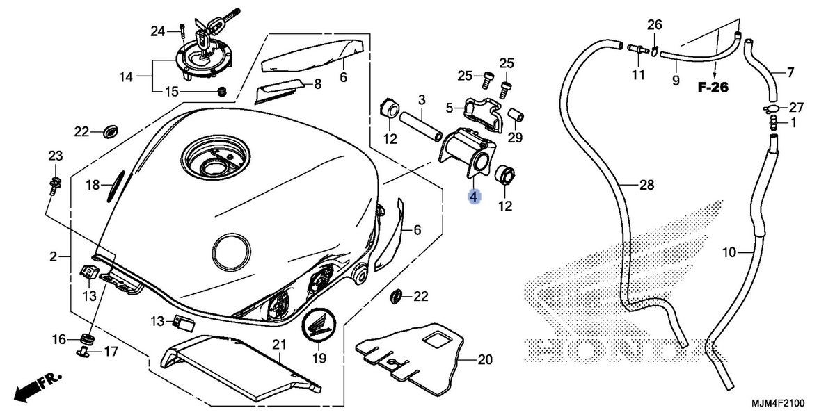 Honda OEM part 17527-MJM-D00