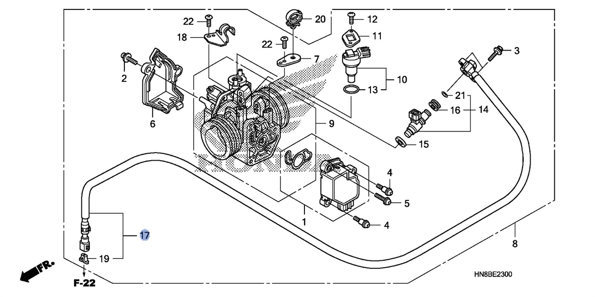 Honda OEM part 17528-HN8-B41