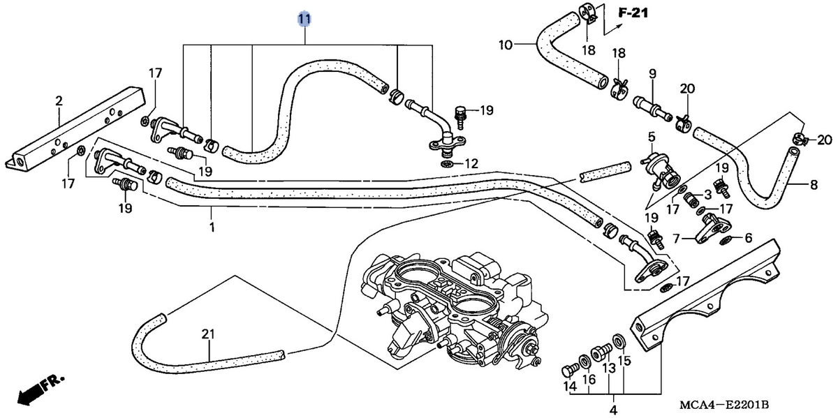 Honda OEM part 17528-MCA-A61