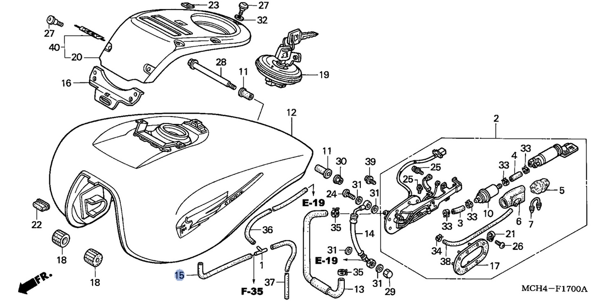 Honda OEM part 17528-MCH-000