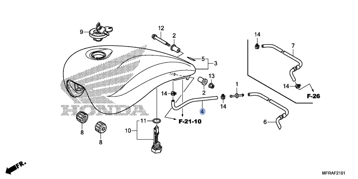 Honda OEM part 17528-MCV-K00