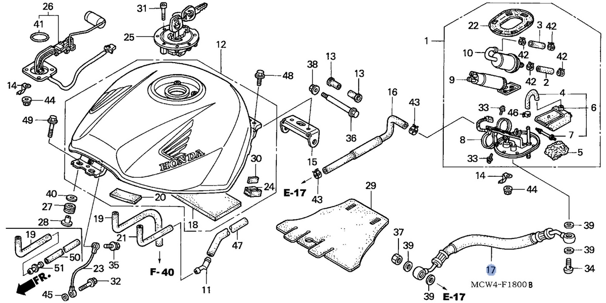 Honda OEM part 17528-MCW-D01