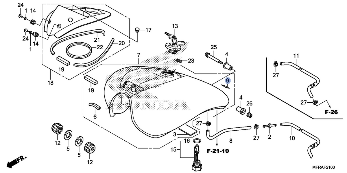 Honda OEM part 17528-MFY-A00
