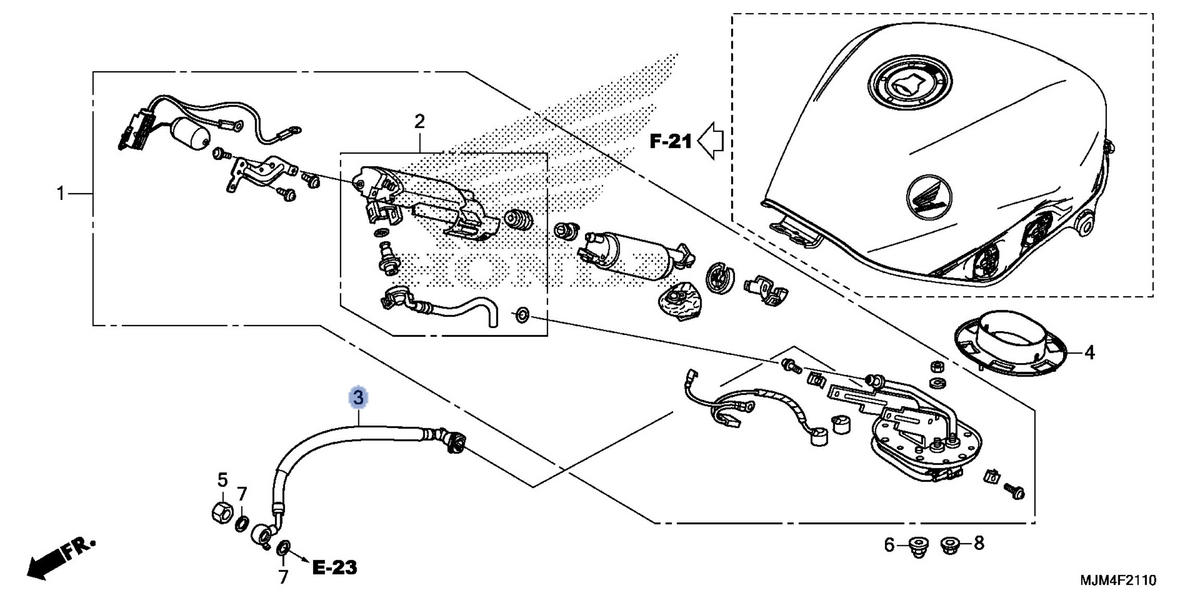 Honda OEM part 17528-MJM-D02