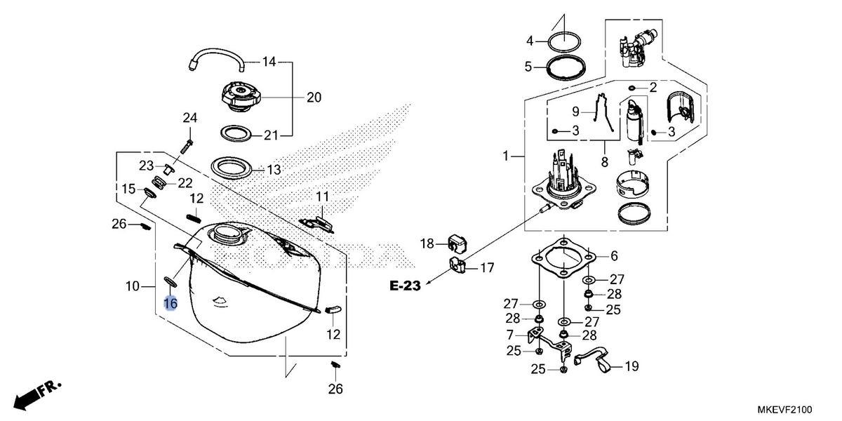 Honda OEM part 17528-MKE-B50