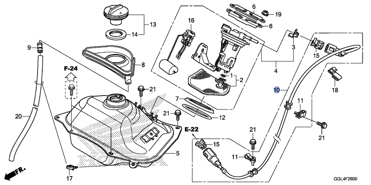 Honda OEM part 17530-GGL-J00