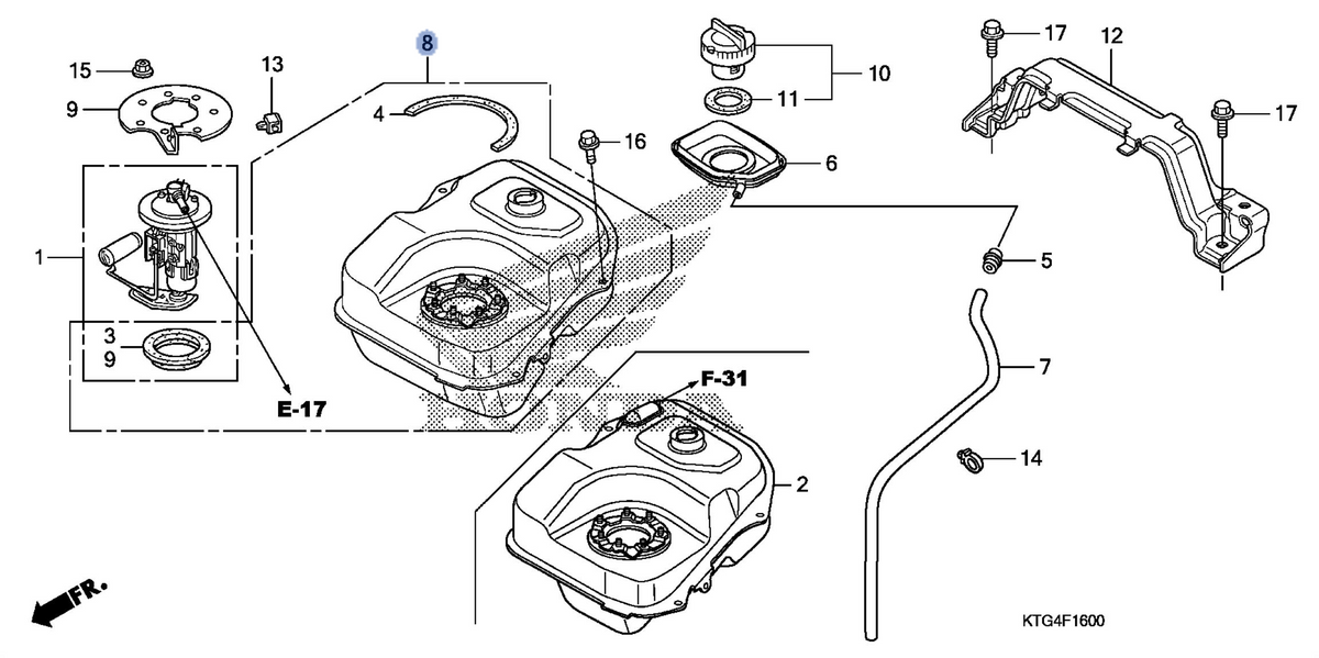 Honda OEM part 17530-KTF-640