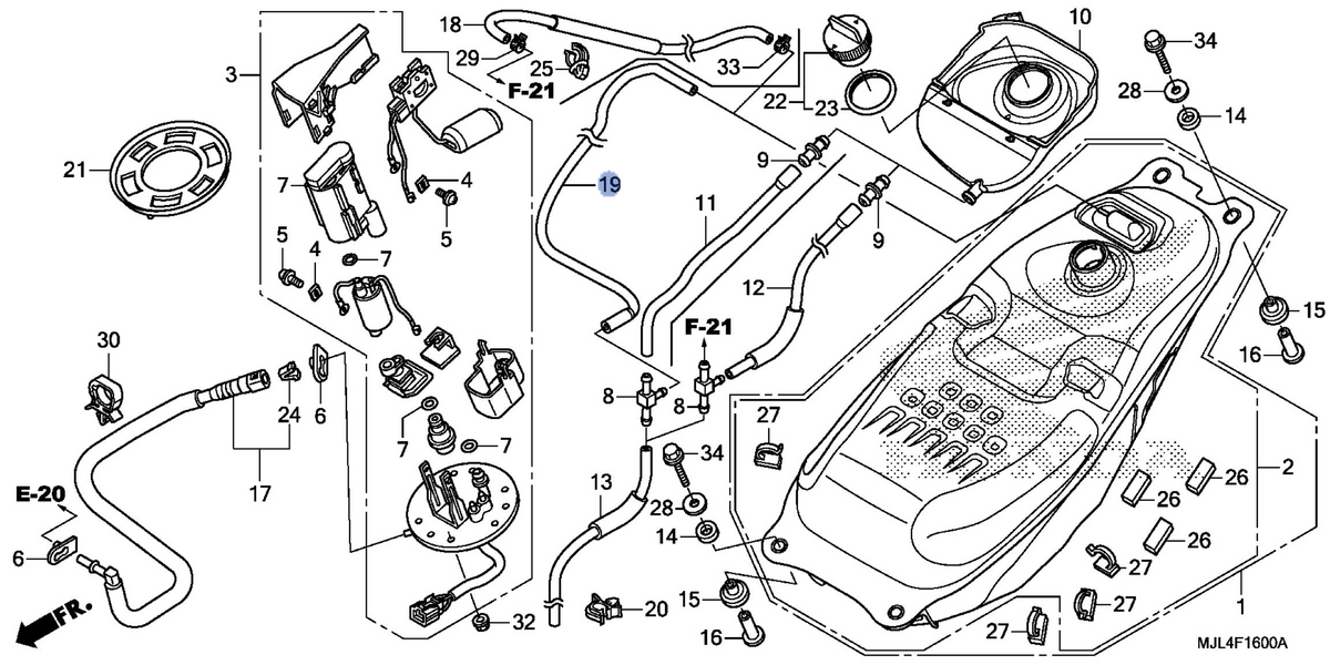 Honda OEM part 17530-MGS-D30