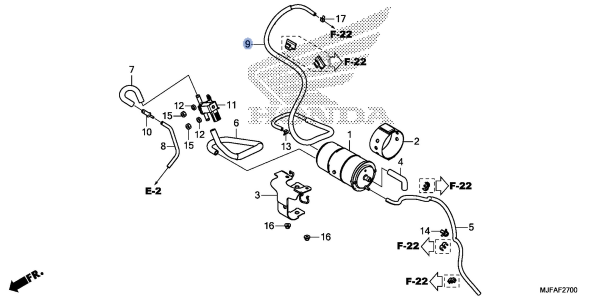 Honda OEM part 17530-MJF-A00
