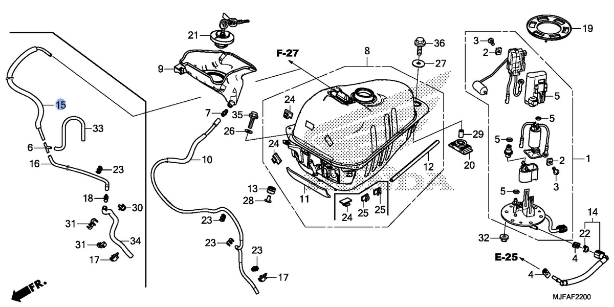 Honda OEM part 17530-MJF-M00