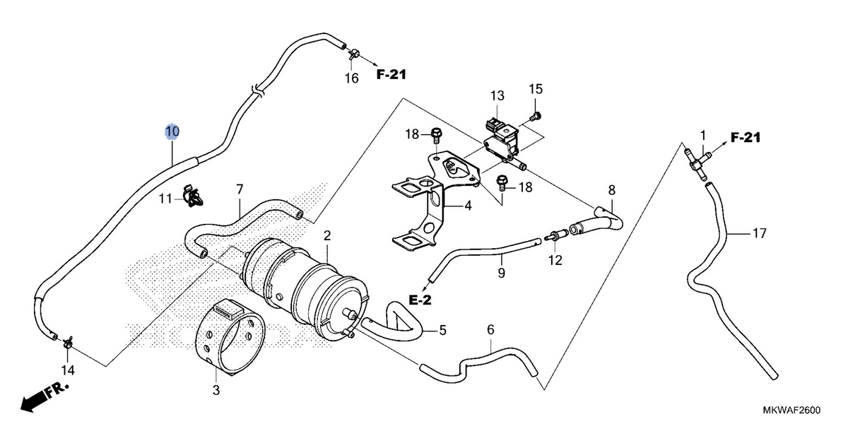Honda OEM part 17530-MKW-A00