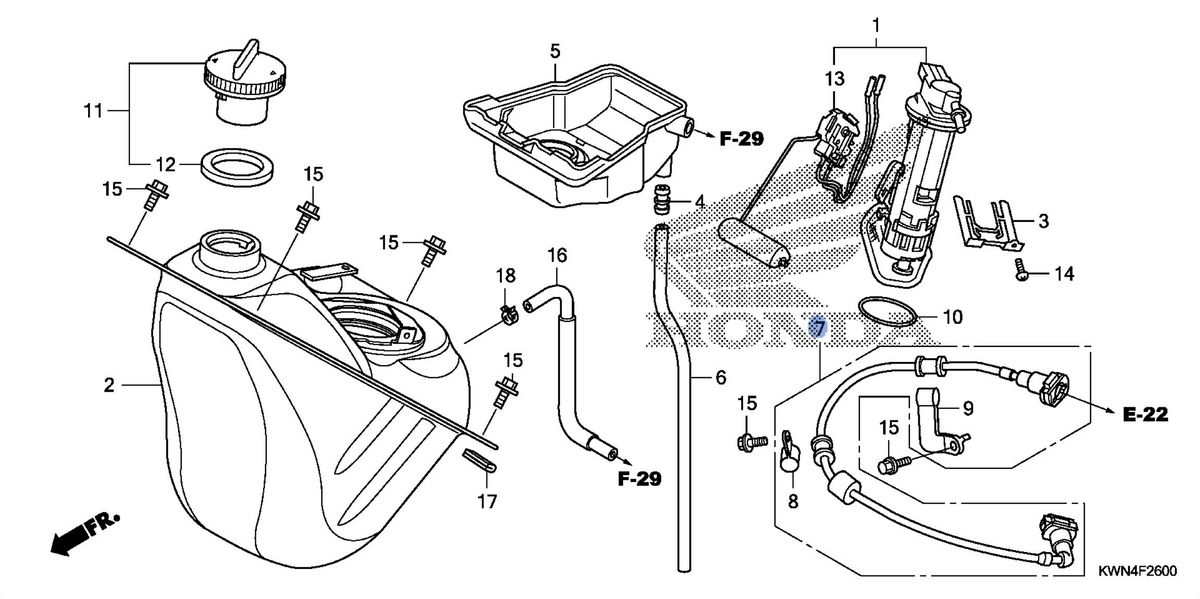 Honda OEM part 17531-KWN-901