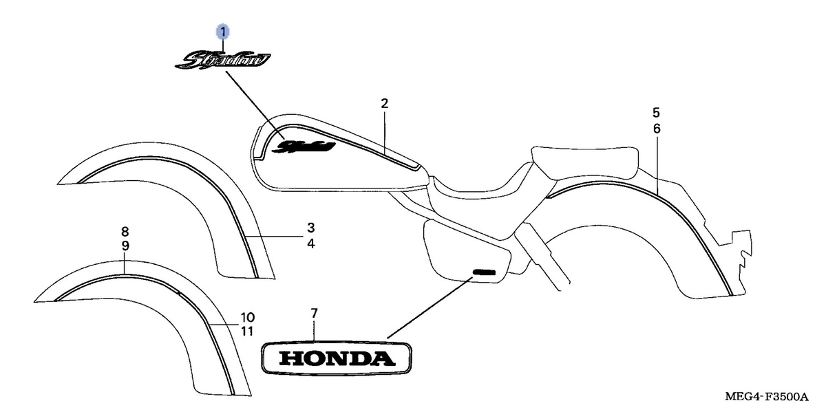 Honda OEM part 17531-MEG-000ZC