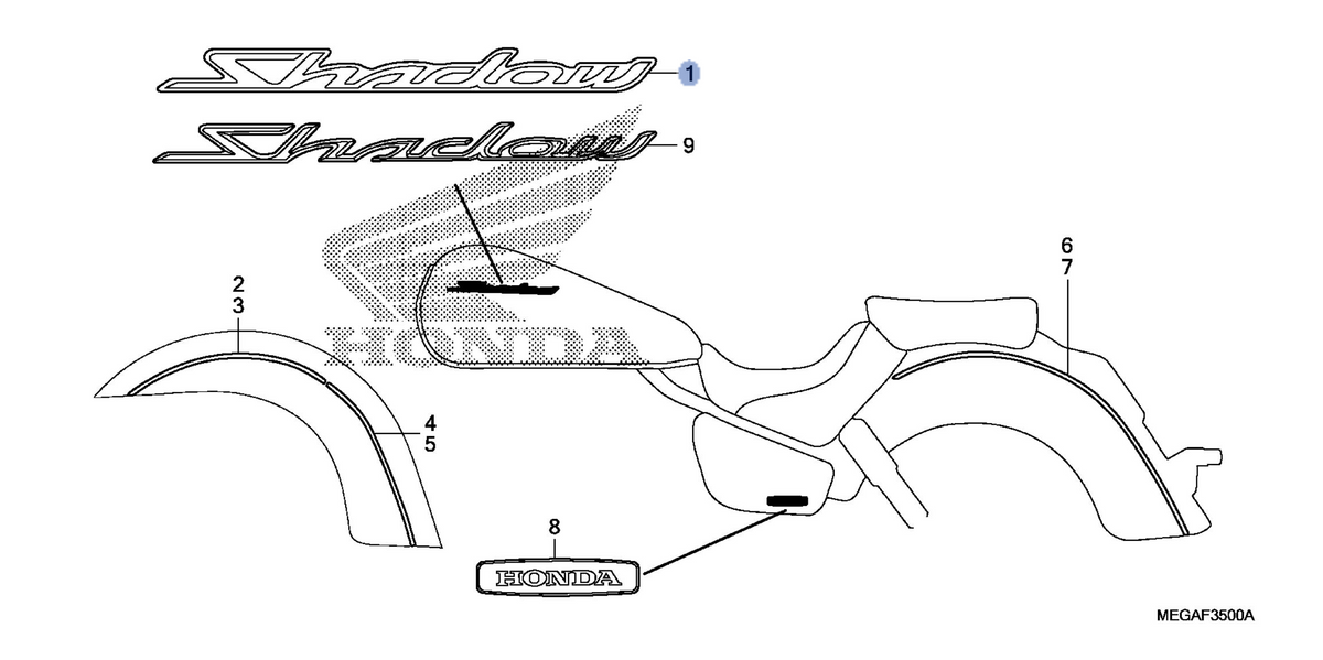 Honda OEM part 17531-MFE-670ZA
