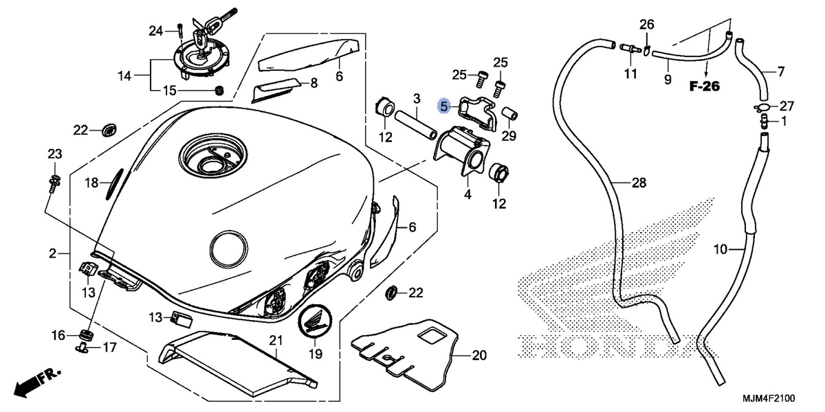 Honda OEM part 17531-MJM-D10