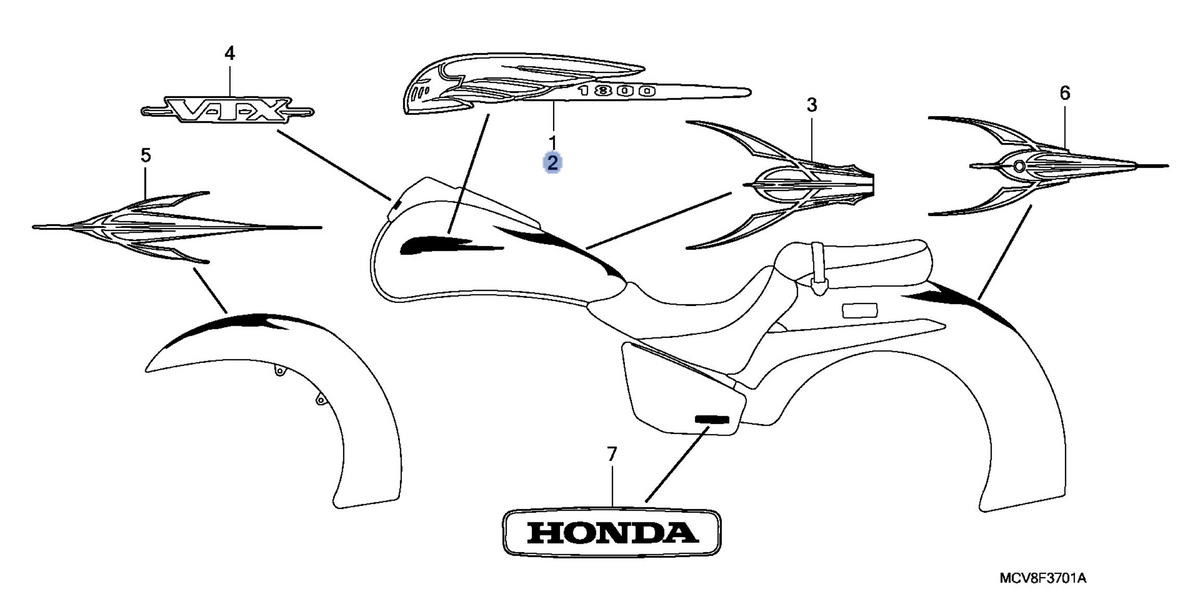 Honda OEM part 17532-MCV-K00ZA