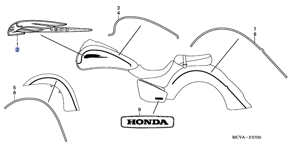 Honda OEM part 17532-MCV-R10