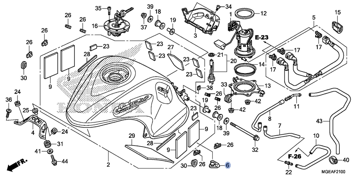 Honda OEM part 17532-MGH-640