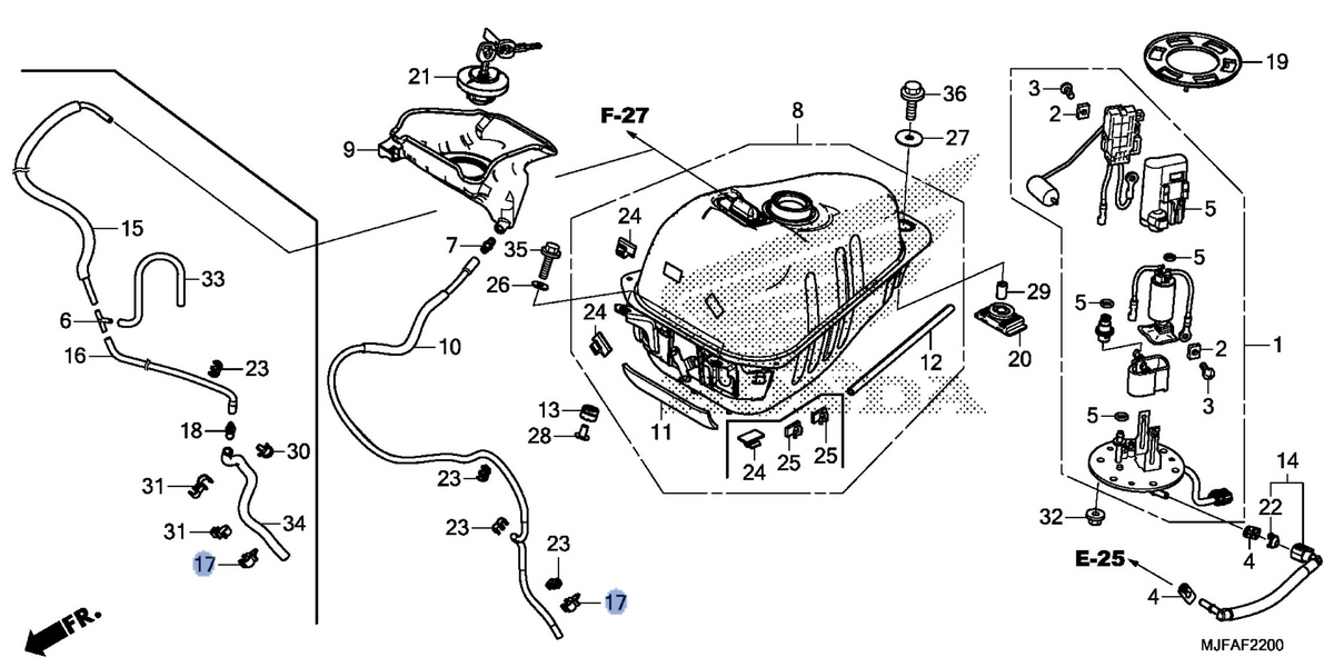 Honda OEM part 17532-MGS-D31