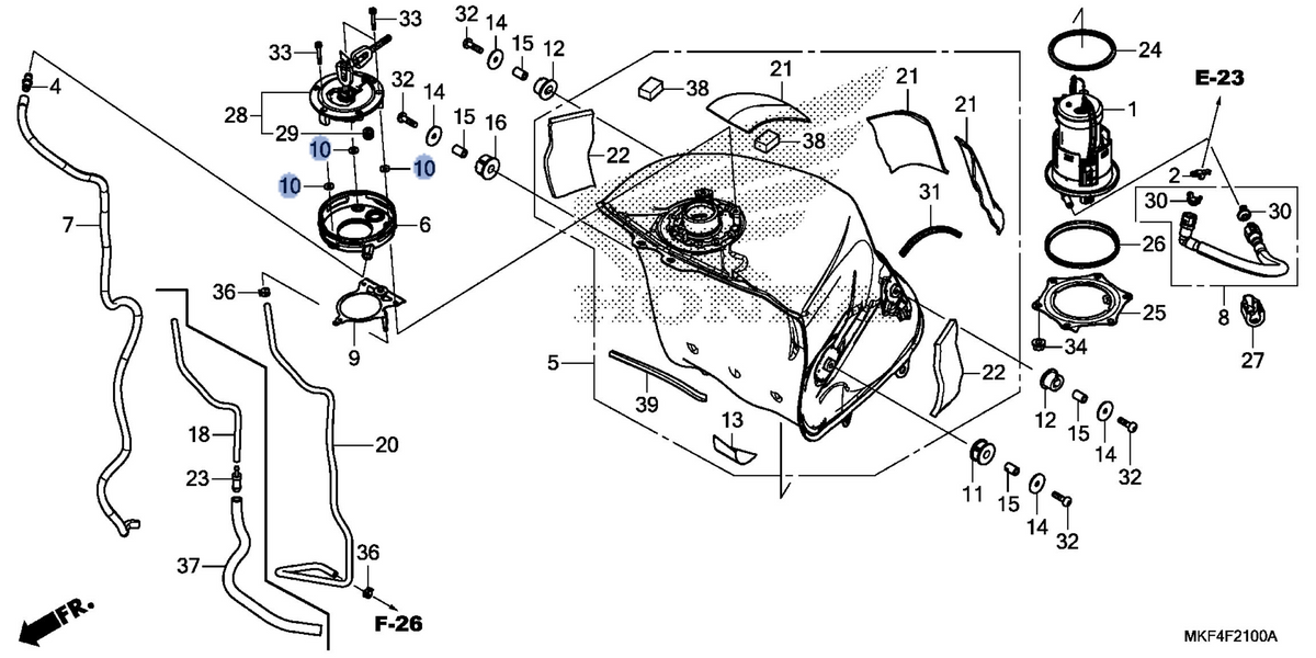 Honda OEM part 17532-MKF-D40