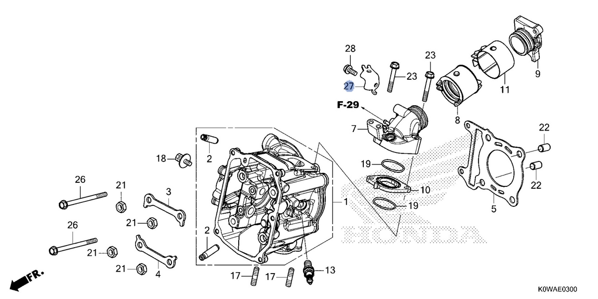 Honda OEM part 17533-K0W-NA0
