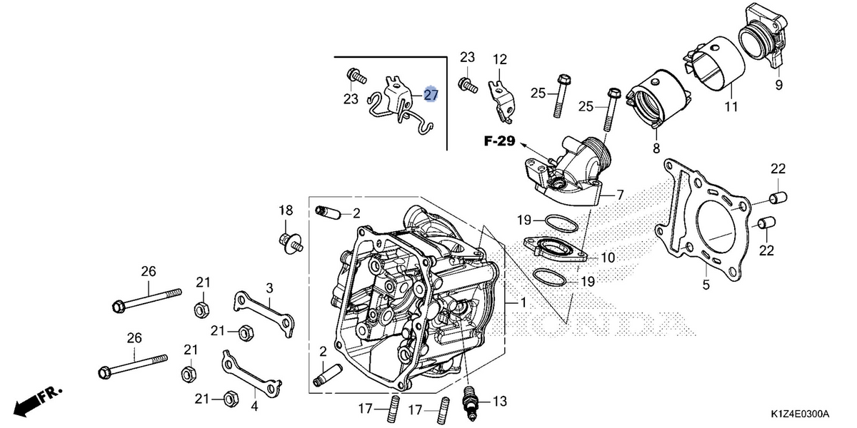 Honda OEM part 17533-K1Z-J50