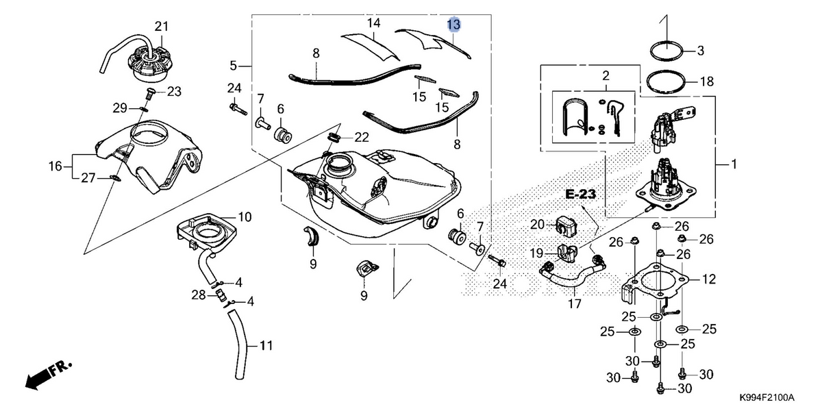 Honda OEM part 17534-K99-A00