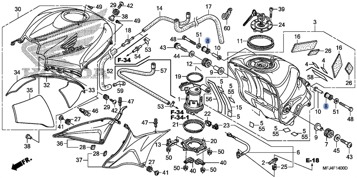 Honda OEM part 17534-MFJ-D00